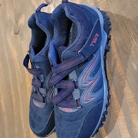 mens 8 hiking shoes  blue red tsr sport .. - Picture 1 of 6